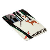 ノルウェーの古代旅行ポスターの風景 マグネット (右側)