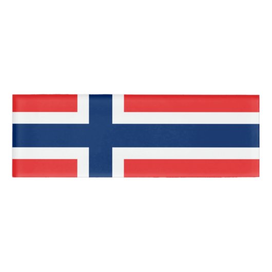 ノルウェーの名札の旗 名札 (正面)