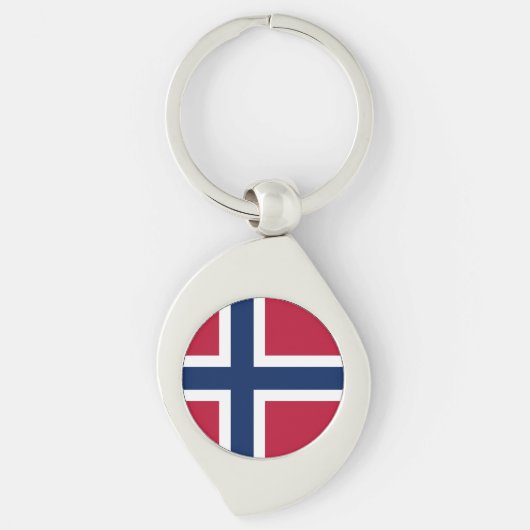 ノルウェーの国旗 キーホルダー (正面)