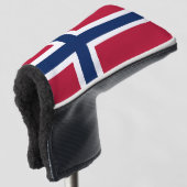ノルウェーの国旗 ゴルフヘッドカバー (3/4 正面)