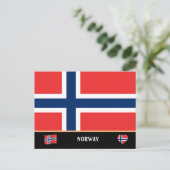 ノルウェーの国旗 & ノルウェー 国 旅行 / ノルウェー ポストカード (スタンド正面)
