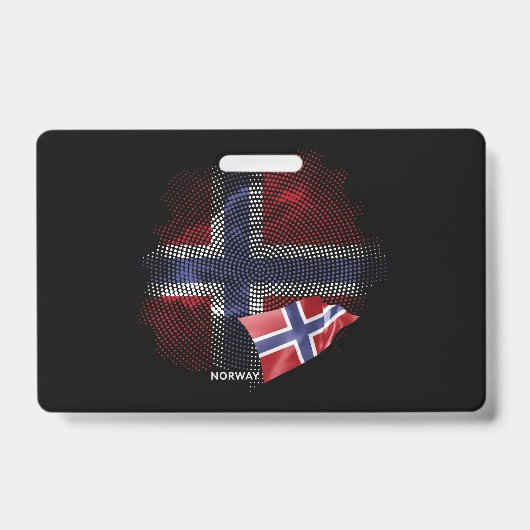 ノルウェーの国旗 バッジ (正面)