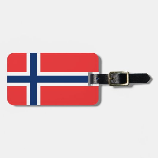 ノルウェーの国旗 ラゲッジタグ (正面横)