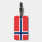 ノルウェーの国旗 ラゲッジタグ (正面縦)