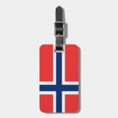 ノルウェーの国旗 ラゲッジタグ (正面縦)