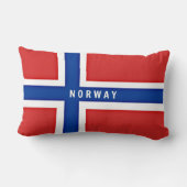 ノルウェーの国旗 ランバークッション (裏面)