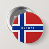 ノルウェーの国旗 缶バッジ (正面&裏面)