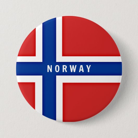 ノルウェーの国旗 缶バッジ (正面)