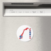 ノルウェーの地図 マグネット (インサイチュ (食洗機))