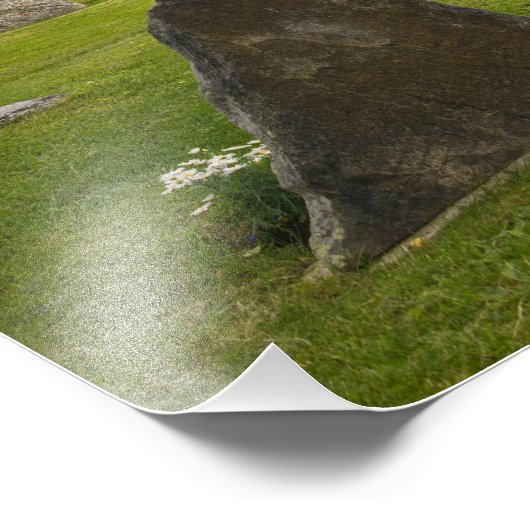 ノルウェーの墓地を持つ教会を建てる フォトプリント            (角)