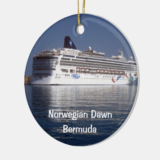 ノルウェーの夜明け、ノルウェーの夜明け、バミューダ セラミックオーナメント (左)