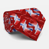 ノルウェーの女の子のシルエットの旗 ネクタイ (ロール)