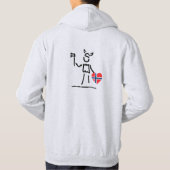 ノルウェーの小さなロウソク会社のユニセックスフード付きスウェットシャツ パーカ (裏面)