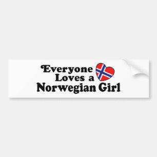 ノルウェーの少女 バンパーステッカー