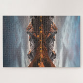 ノルウェーの山々の風景の写真 ジグソーパズル (横)