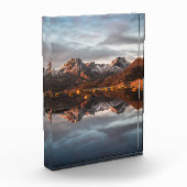 ノルウェーの山々の風景の写真 フォトブロック (左)