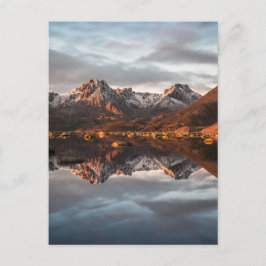 ノルウェーの山々の風景の写真 ポストカード