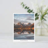 ノルウェーの山々の風景の写真 ポストカード (スタンド正面)