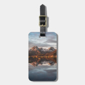 ノルウェーの山々の風景の写真 ラゲッジタグ (正面縦)