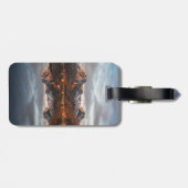 ノルウェーの山々の風景の写真 ラゲッジタグ (裏面横)