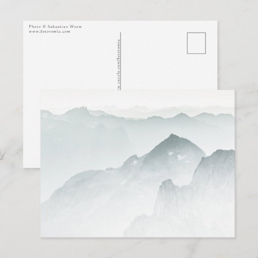 ノルウェーの山々 ポストカード (正面/裏面)