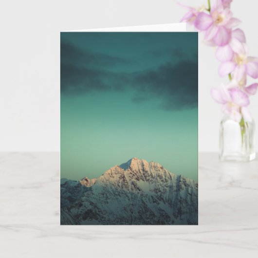 ノルウェーの山の風景の写真 カード (蘭)