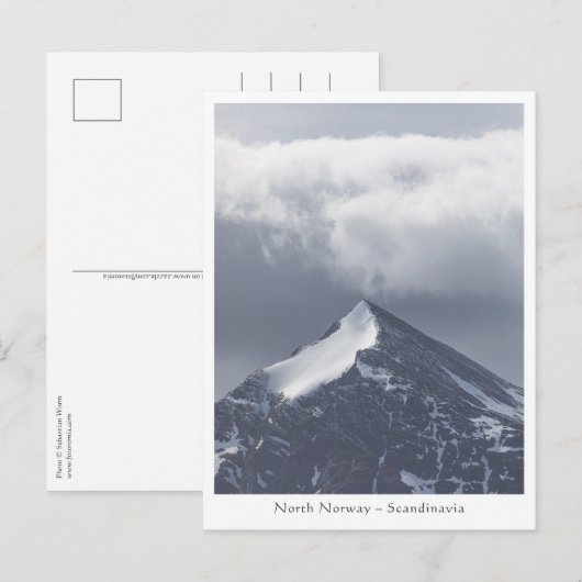ノルウェーの山の風景の写真 ポストカード (正面/裏面)
