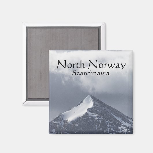ノルウェーの山の風景の写真 マグネット (正面/裏面)