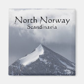ノルウェーの山の風景の写真 マグネット (正面)