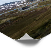 ノルウェーの山の風景ポスター ポスター (角)