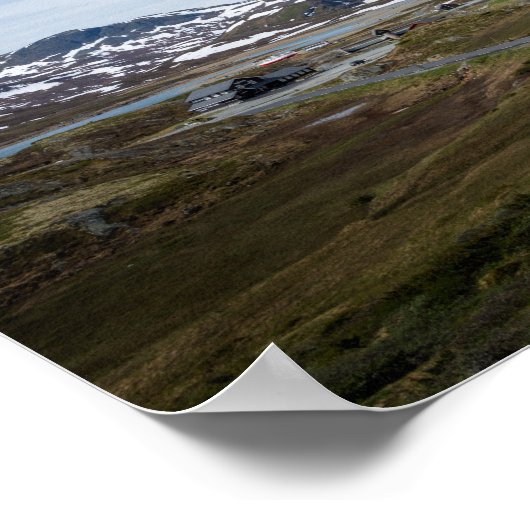 ノルウェーの山の風景ポスター ポスター (角)