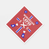 ノルウェーの左フラットパン スタンダードランチョンナプキン (角)