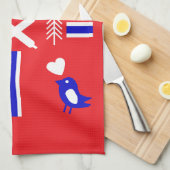 ノルウェーの左フラットブレッドエプロン キッチンタオル (四つ折り)