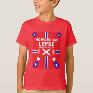 ノルウェーの左フラットブレッドエプロン Tシャツ