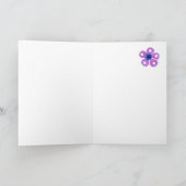 ノルウェーの挨拶を用いるロマンチックなバースデー・カード カード (内部)