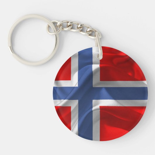 ノルウェーの振る旗 キーホルダー (正面)
