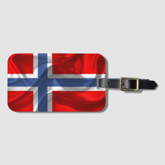 ノルウェーの振る旗 ラゲッジタグ (正面横)