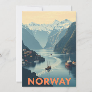 ノルウェーの旅行カードの景色の美しいを探索する