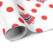 ノルウェーの旗およびノルウェーの言語デザイン ラッピングペーパー (ロールコーナー)