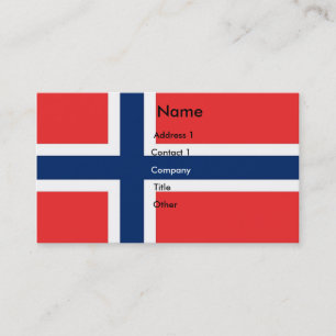 ノルウェーの旗が付いている名刺 名刺