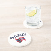 ノルウェーの旗が付いているSkalのノルウェーの飲むトースト コースター (側面)