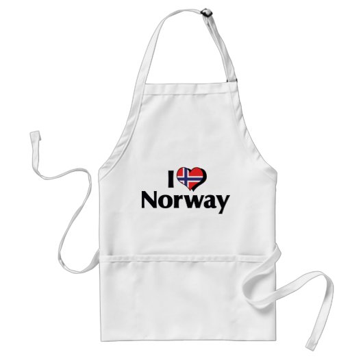 ノルウェーの旗が好き スタンダードエプロン (正面)