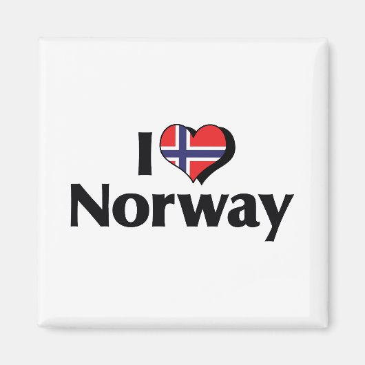 ノルウェーの旗が好き マグネット (正面)