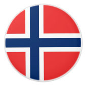 ノルウェーの旗とセラミックノブの引っ張り セラミックノブ (正面)