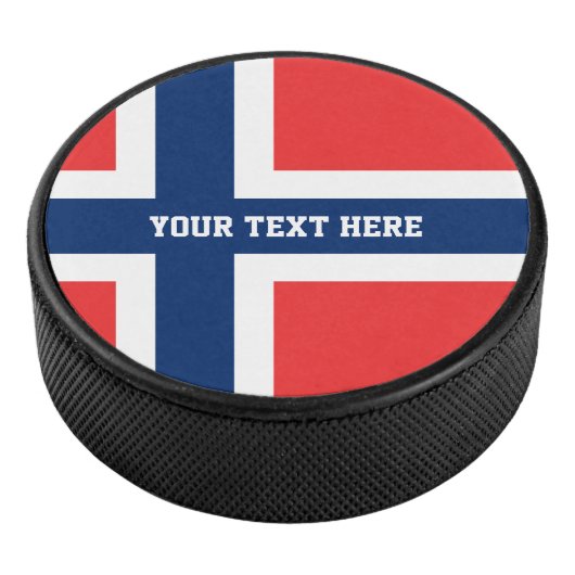 ノルウェーの旗のカスタムなアイスホッケー用パックはギフトのアイディアを遊ばします アイスホッケーパック (3/4)