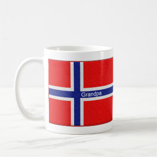 ノルウェーの旗のパーソナライズな祖父 コーヒーマグカップ