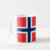 ノルウェーの旗のマグ コーヒーマグカップ (正面左)