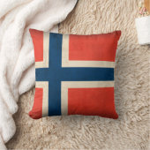 ノルウェーの旗の動揺してな枕 クッション (ブランケット)
