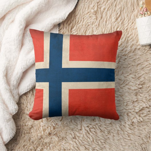 ノルウェーの旗の動揺してな枕 クッション (ブランケット)