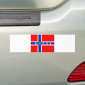 ノルウェーの旗の国のnorgeの文字の名前 バンパーステッカー (車上)